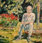 Mirek v zahradě - portrét na přání (Senohraby střední Čechy)